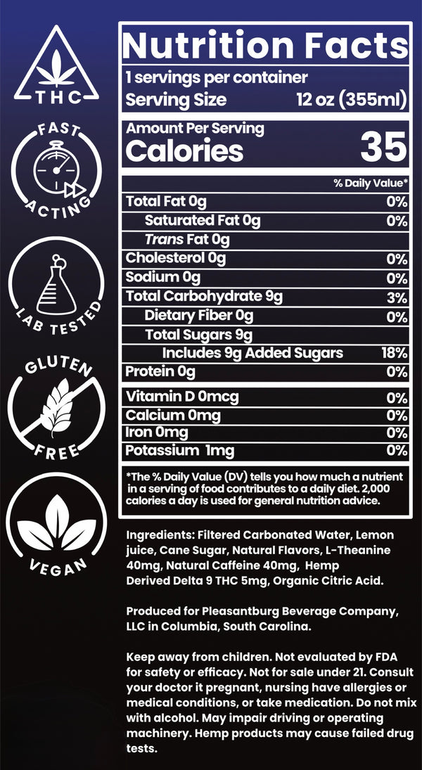 Electric Lemonade, 5mg THC Seltzer (4-Pack)